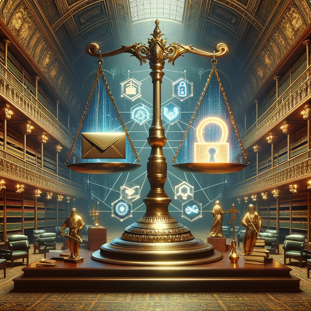 Illustration of a law firm protecting privileged client data